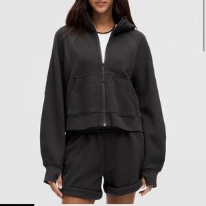 lululemon scuba oversized full zip hoodie, color black, size M/L